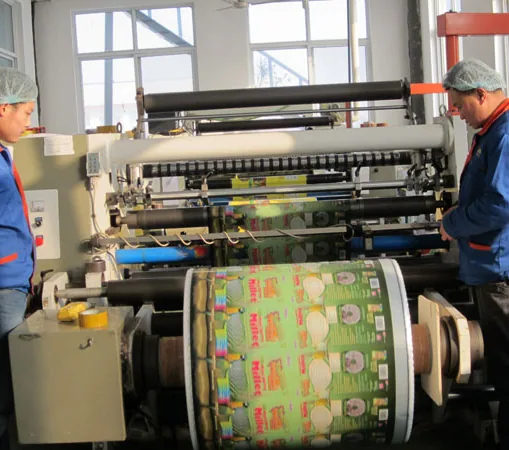 Film cutting at our factory