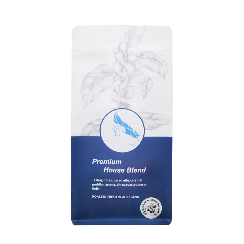 250g/500g/1kg Flat Bottom Coffee Pouches - Bulk Coffee Packaging Bags — detail view