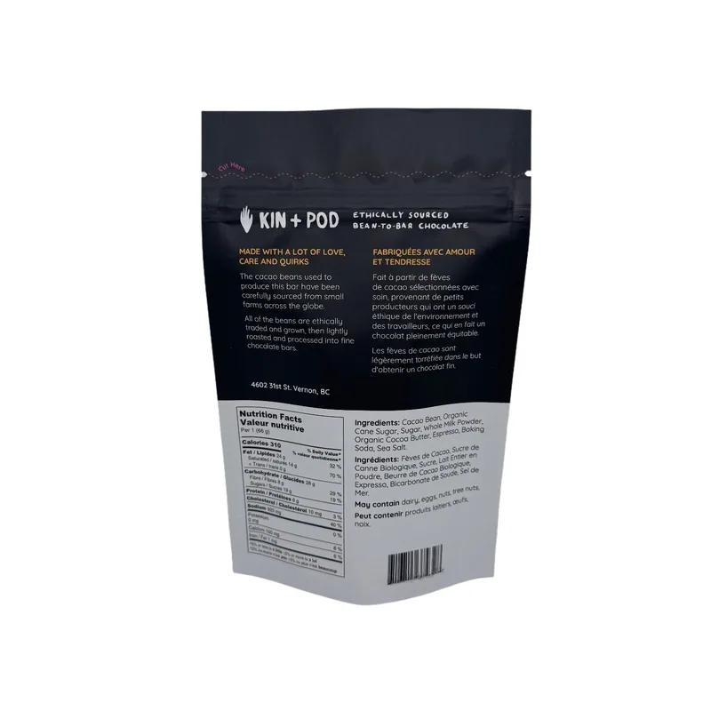 Aluminum Foil Stand Up Pouch - Airtight High Barrier Stand Up Packaging Bag — detail view