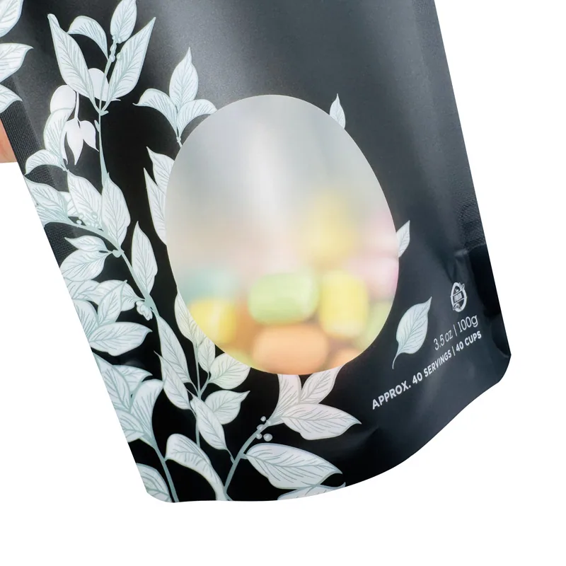 Black Tea Storage Bag - Aroma Lock Black Tea Leaf Packaging Pouch for Long-Term Freshness — detail view