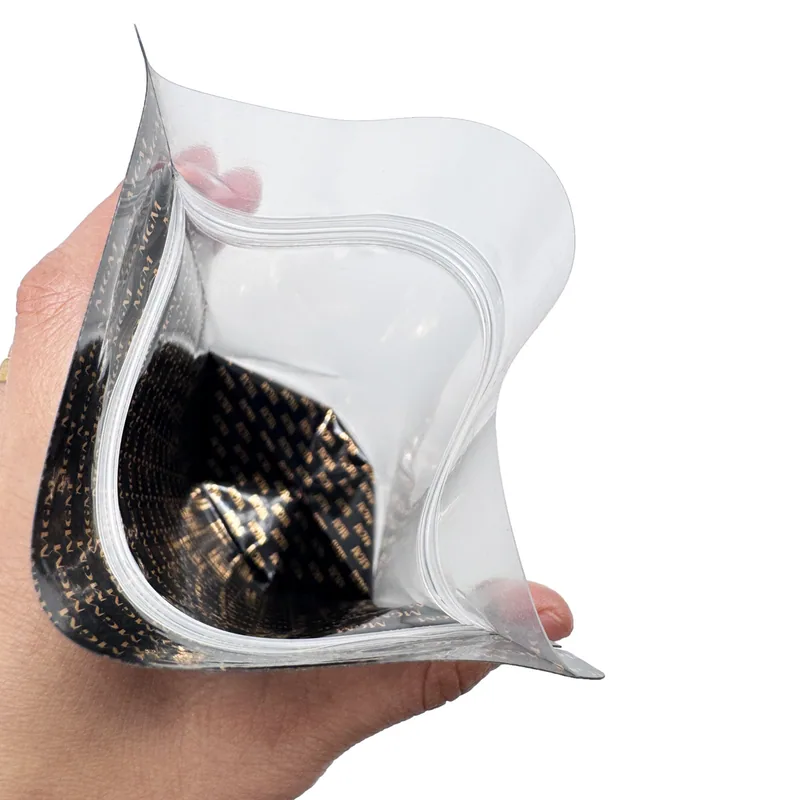 Clear Mylar Bag - Transparent Visible Mylar Packaging Pouch for Retail Display — detail view