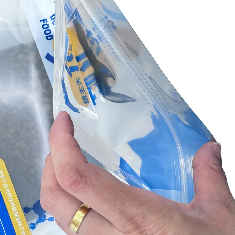 Clear Window Pet Food Pouches - Retail Ready Dog/Cat Food Packaging Bags — detail view