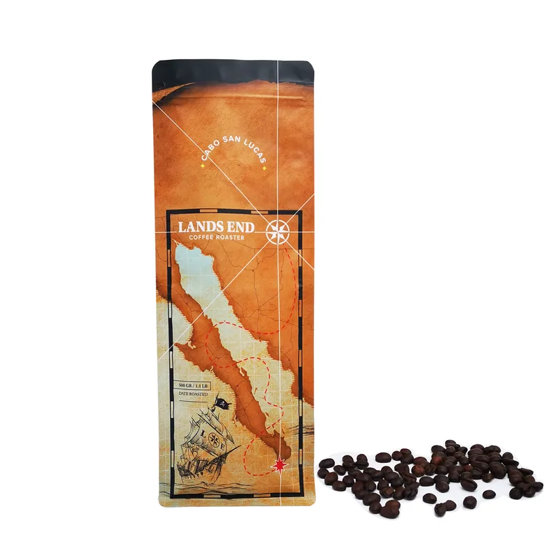 Coffee Bag with One Way Degassing Valve - High Barrier Coffee Bean Packaging Bag for Roasters — detail view
