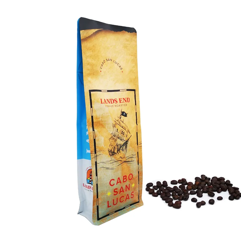 Coffee Bag with One Way Degassing Valve - High Barrier Coffee Bean Packaging Bag for Roasters — detail view
