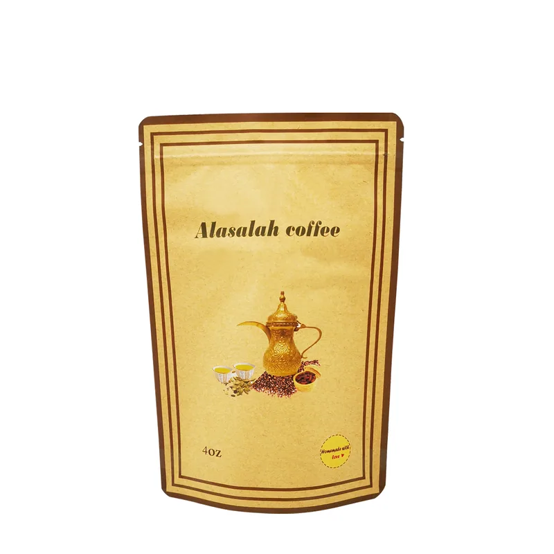Compostable Coffee Bag - Eco Friendly Biodegradable Coffee Bean Packaging Pouch for Green Brands — detail view