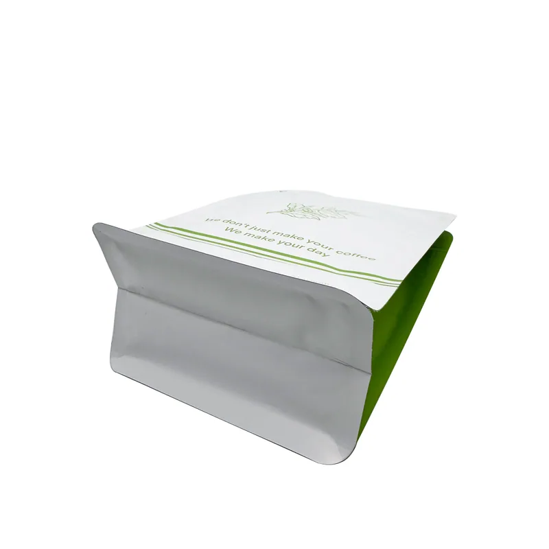 Flat Bottom Coffee Bag - Premium Stable Coffee Bean Packaging Pouch for Retail Display — detail view