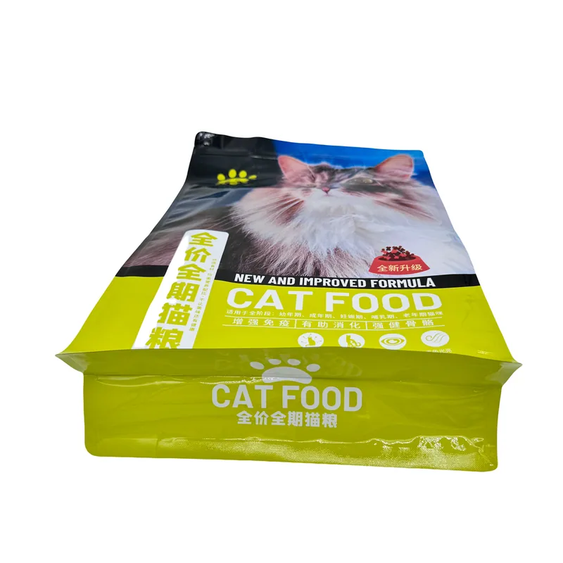 Flat Bottom Pet Food Pouches - Dog/Cat Food Packaging with Easy Tear Notch — detail view