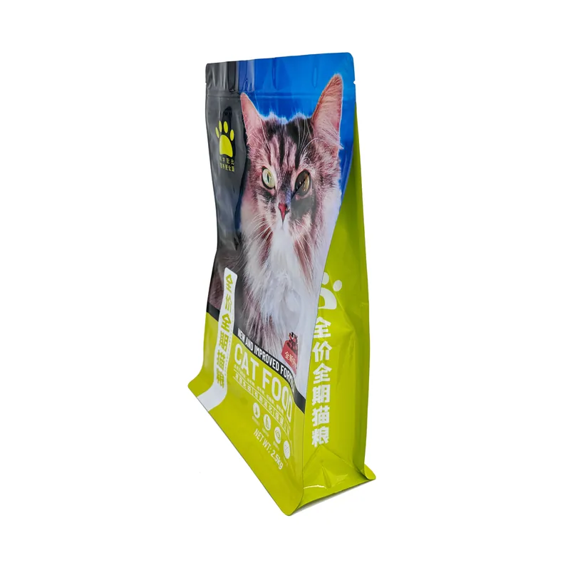 Flat Bottom Pet Food Pouches - Dog/Cat Food Packaging with Easy Tear Notch — detail view