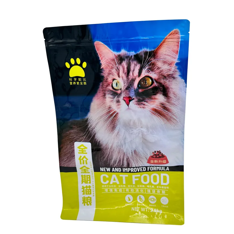 Flat Bottom Pet Food Pouches - Dog/Cat Food Packaging with Easy Tear Notch — detail view