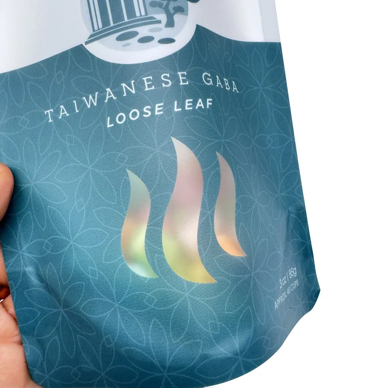 Green Tea Packaging Bag - Light Proof Fresh Lock Green Tea Leaf Pouch for Premium Tea