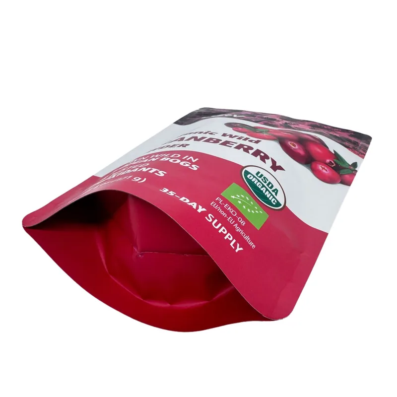 Heat Sealable Stand Up Pouch - Custom Heat Seal Stand Up Packaging Bag for Business — detail view