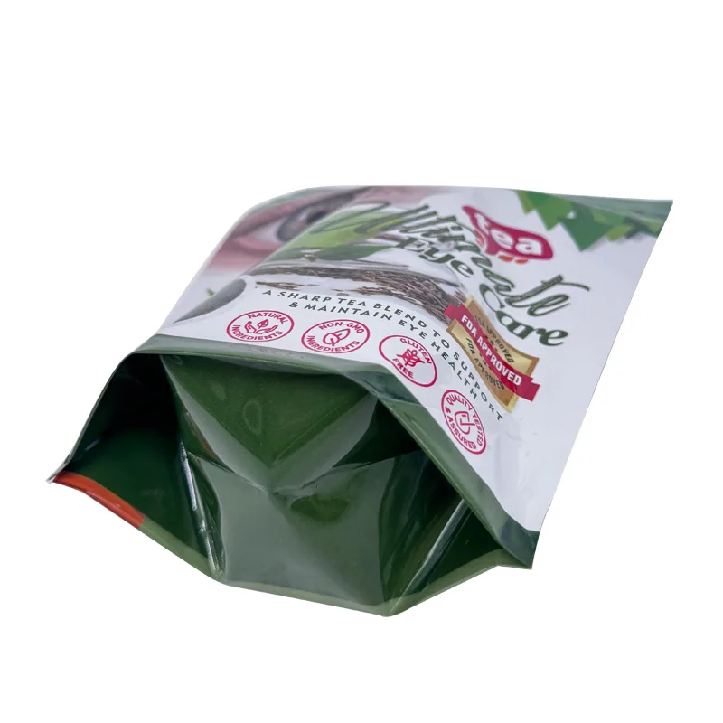 Herbal Tea Packaging Bag - Organic Natural Tea Leaf Storage Pouch for Healthy Brands — detail view