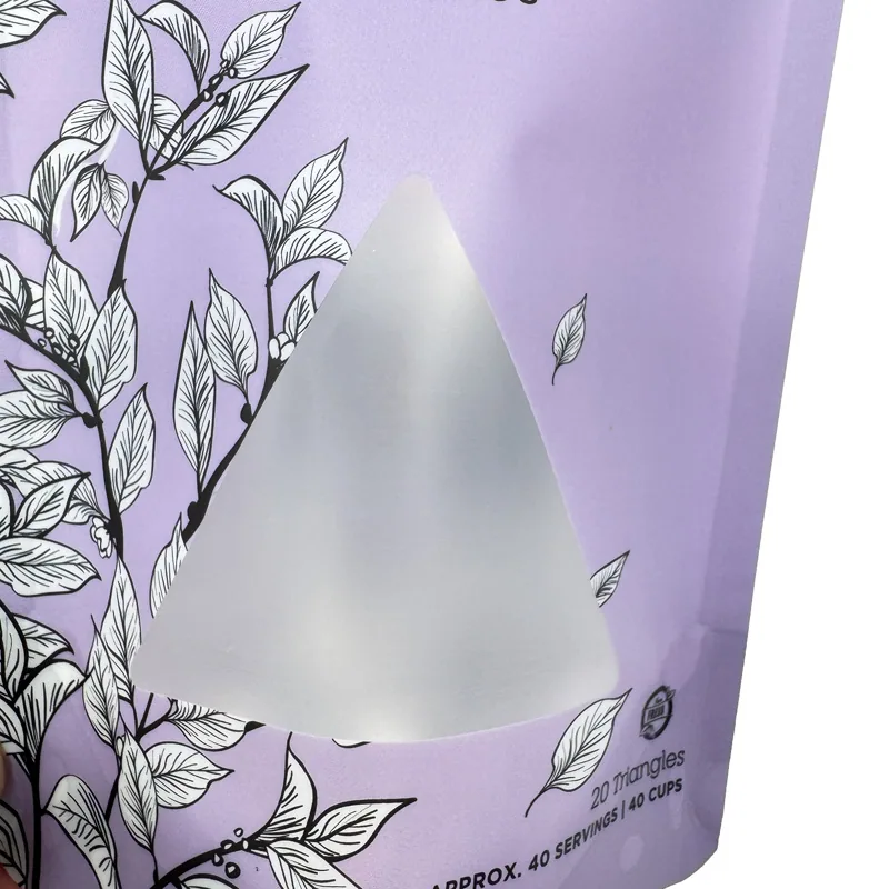 Loose Leaf Tea Packaging Bag - Airtight Herbal Tea Leaf Storage Pouch with Aroma Lock — detail view