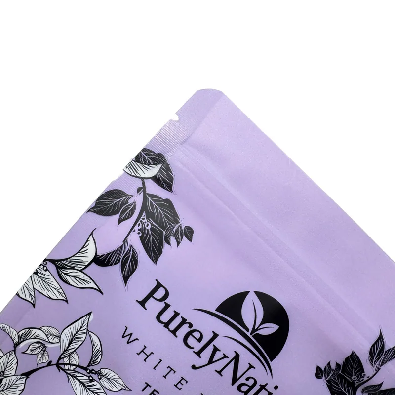 Loose Leaf Tea Packaging Bag - Airtight Herbal Tea Leaf Storage Pouch with Aroma Lock — detail view