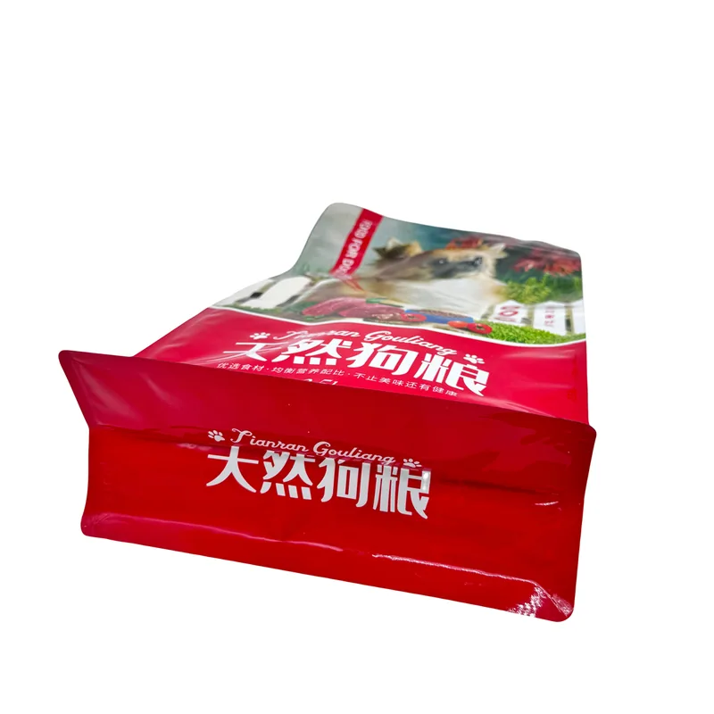 Odor Lock Stand Up Pet Food Pouches - Dog/Cat Food Packaging with Resealable Zipper — detail view
