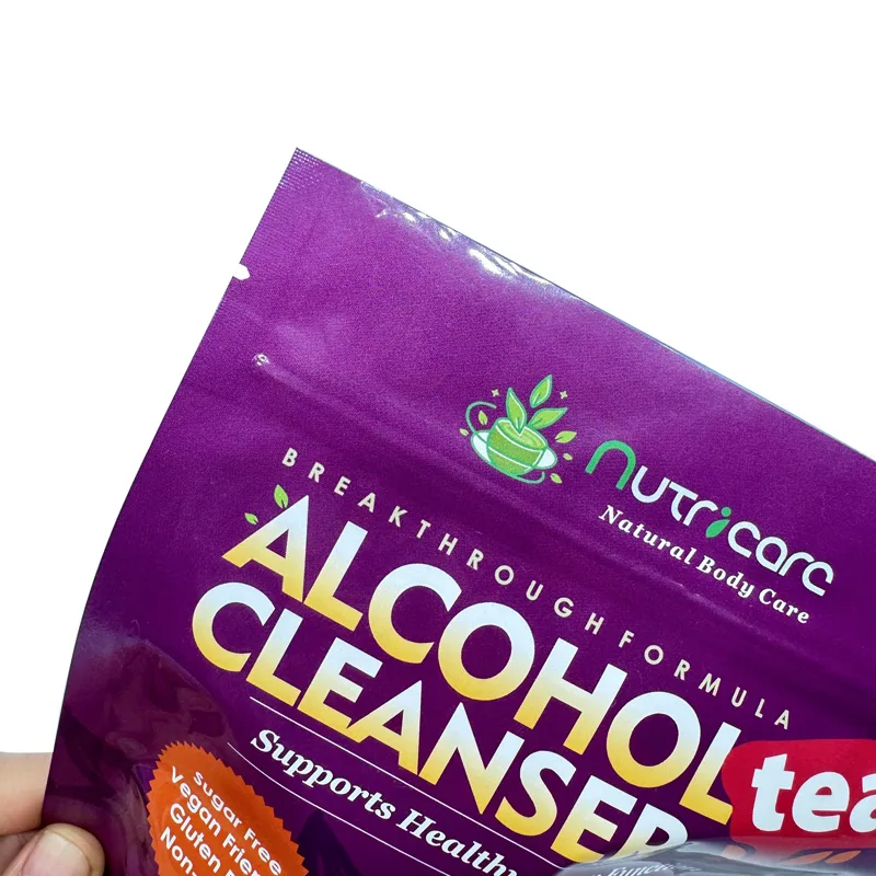 Tea Bag with Resealable Zipper - Reusable Airtight Tea Leaf Packaging Pouch for Daily Use — detail view